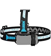 WUBEN E7 Adjustable Headlamp Bracket, Black Headlamp Strap, LED Headlamp Hand Strap for Rechargea...