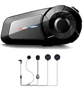 QSPORTPEAK MX1 Motorcycle Helmet Bluetooth Intercom Headset Communication Systems Kit, 800M 2 Rid...