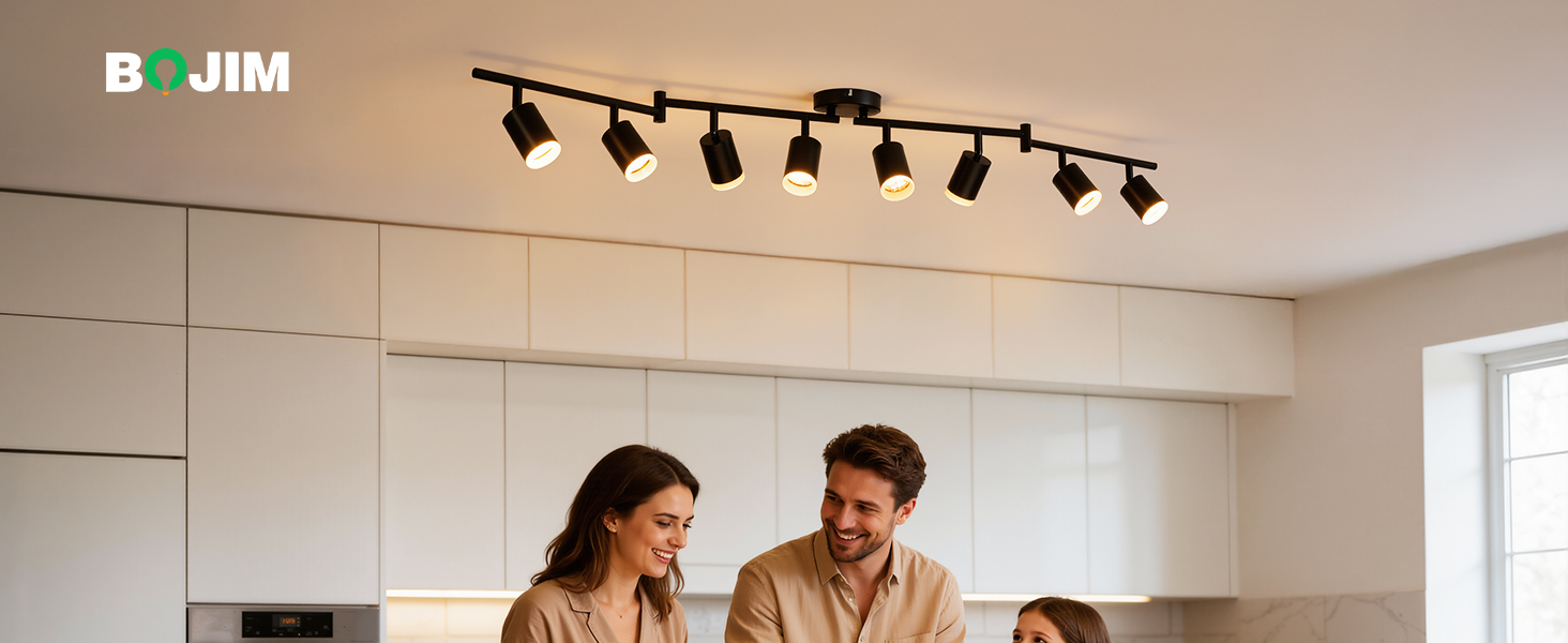8 light black track lighting fixture ceiling