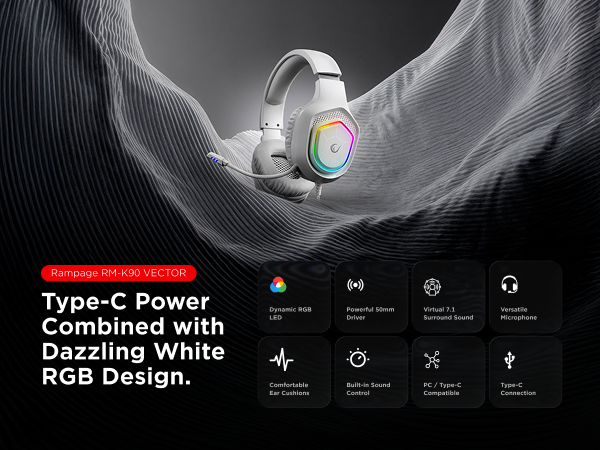 Rampage RM-K90 wired gaming headset