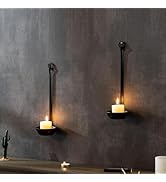 Aimto Wall Sconce Candle Holder Metal Hanging Wall Decorations for Home,Living Room, Bathroom, Di...