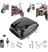 QYMOTO Upgraded Coleman CT200U Gas Tank for Mini bike CT200U EX,BT200X,KT196 Go Kart 4L Fuel Gaug...