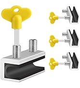 Window Locks, 4 Sets Premium Sliding Window Locks Security Up and Down Window, Vinyl Double windo...