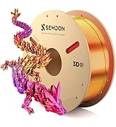 SEMDON Tri-Colors Silk PLA Filament 1.75mm, Christmas Gifts 3D Rainbow PLA Filament ±0.02mm, High...
