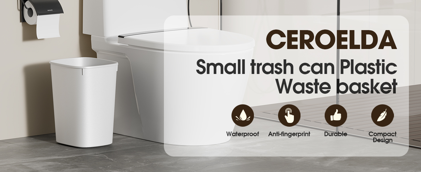 CEROELDA Small trash can Plastic Waste basket