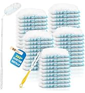 Bisenkud Duster Kit for Swiffer Duster Refill: 50 Heavy Duty Refills + 2 Handles | 3X Grip &amp; Stat...