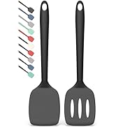 Coukre 2 Pack Silicone Spatula Set, High Heat Resistant, BPA Free Kitchen Spatula, Solid &amp; Slotte...
