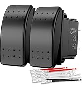 Nilight 2 Pack Momentary Rocker Switchs Toggle Switch ON Off ON Switch DPDT 6Pin Switches 20A/12V...