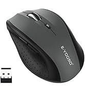 E-YOOSO Wireless Mouse for Laptop, Portable Optical Computer Mouse, 6 Buttons, Cordless 2.4GHz wi...