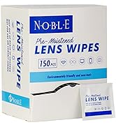 Noble Pre-moistened Lens Wipes Individually Wrapped - Lens and Screen Cleaning Wipes - Great for ...