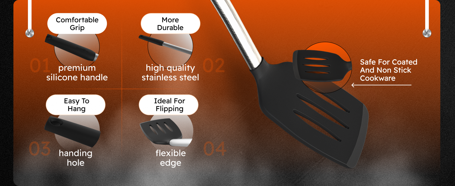 spatulas silicone heat resistant