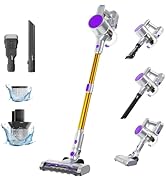 NEWBULIG Cordless Vacuum Cleaner, Lightweight Stick Vacuum for Home with Anti-Tangle and LED Ligh...