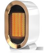 QQT Space heater,Portable PTC Ceramic Space Heater for Indoor Use,Quiet Desk Heater for Office,En...