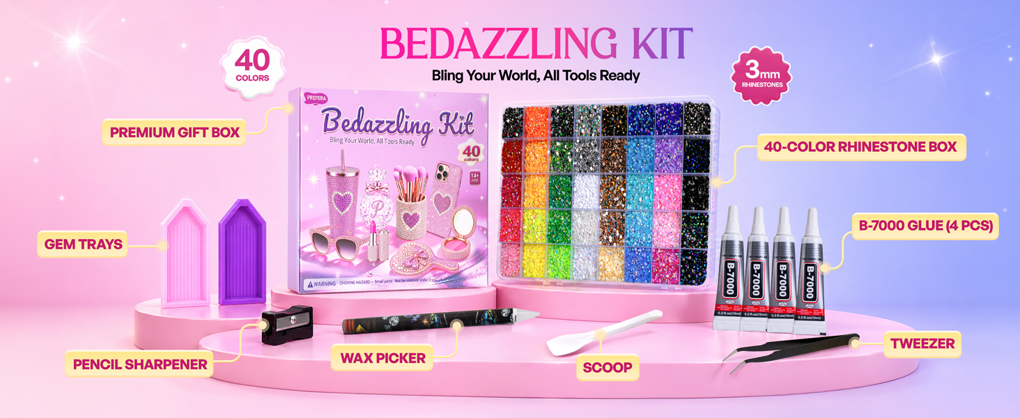 bedazzler kit with rhinestones