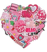 Acrebow 43 Pcs Pink Iron On Patches for Clothes Embroidered Applique Sew On Cute Patches for Fabr...