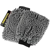 MIKKUPPA Car Wash Mitt Microfiber - Double-Sided Chenille Scratch Free Mitt with Waterproof Inner...