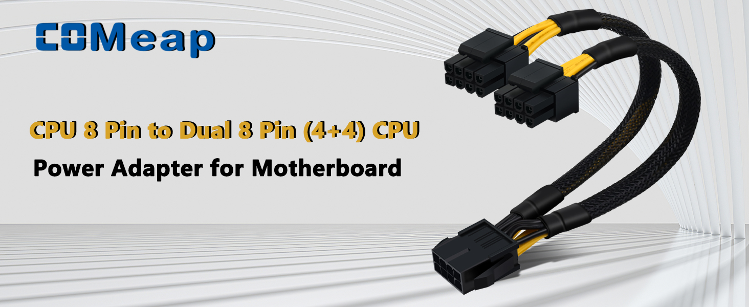 CPU 8 Pin to 8(4+4)Pin Splitter Cable