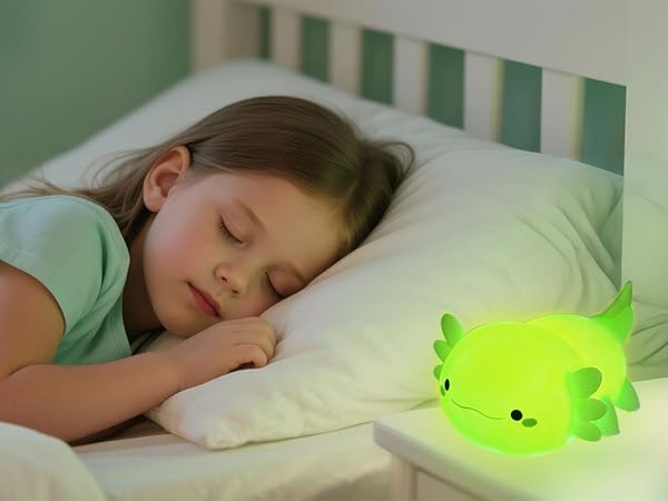Green Axolotl lamp 