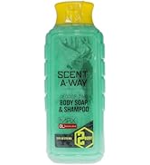 Hunters Specialties Scent-A-Way MAX Liquid Body Soap & Shampoo - Hunting Odorless Green Soap Scen...