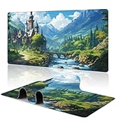 Forests Castle Large Mouse Pad Mountains Desk Mat for Desktop, Large Gaming Mouse Pad, XXL Desk P...