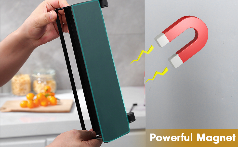 Magnetic Paper Towel Holder with Shelf Magnetic Spice Rack