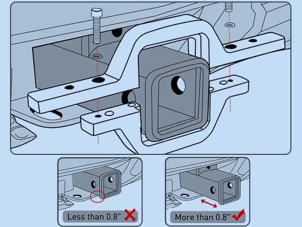 4 Inch 18W Spot Light with 2Inch Tow Hitch Bracket with Wiring Harness Kit