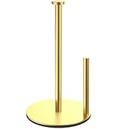 Paper Towel Holder, Gold Kitchen Roll Holder, Premium Stainless Steel Paper Towel Holder for Kitc...