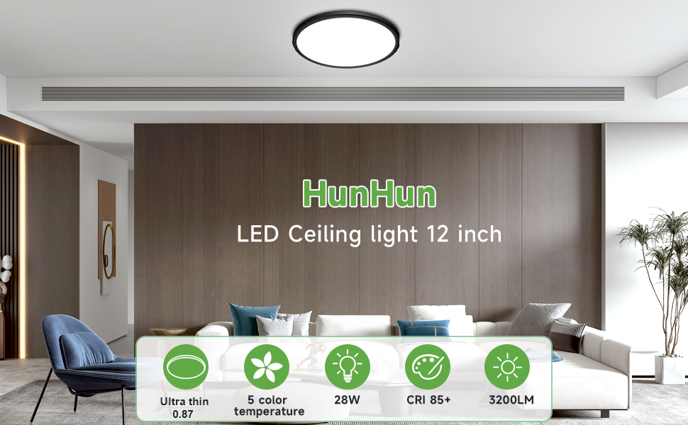 led flush mount ceiling light 12 inch