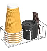 Rulyyo Coffee Cup Holder for Countertop - Clear Acrylic Coffee Bar Accessories 2 Cup Organizer St...