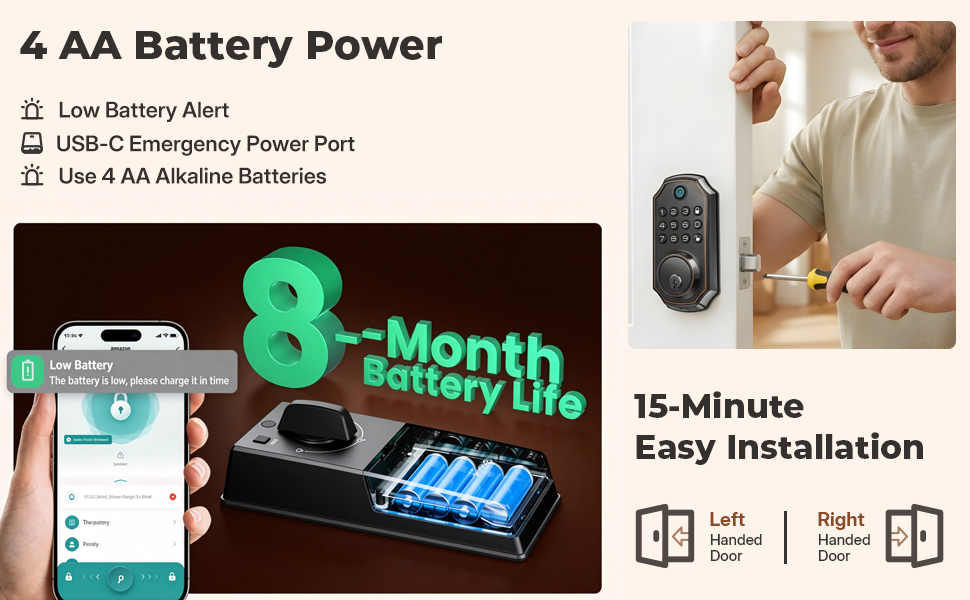 4 AA Battery Power