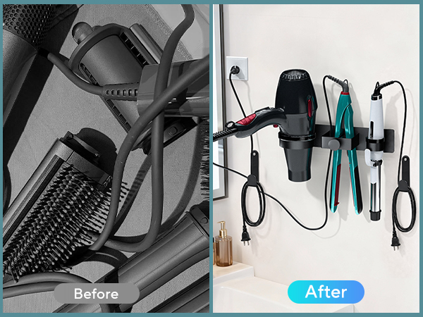hair tool organizer wall mount