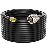 YOTENKO N Male to SMA Male Cable 49.2 ft, RG58 Coaxial Cable SMA to N Type Extension Cable Flexib...