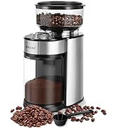 Secura GS-810N Conical Burr Coffee Grinder, 7oz, Silver