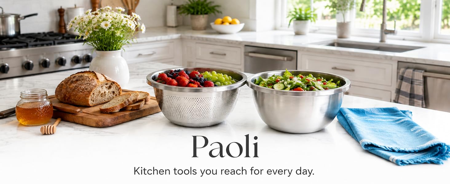 Paoli 304 Stainless Steel Fine Mesh Colander Set