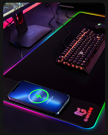 RGB MOUSE PAD WITH WIRELESS CHARGING