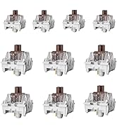 Fejwlvs ZhouWang Brown Switch 3 Pin 50gf Pre-Lubricated,Dustproof Tactile Switch,Suitable for RGB...