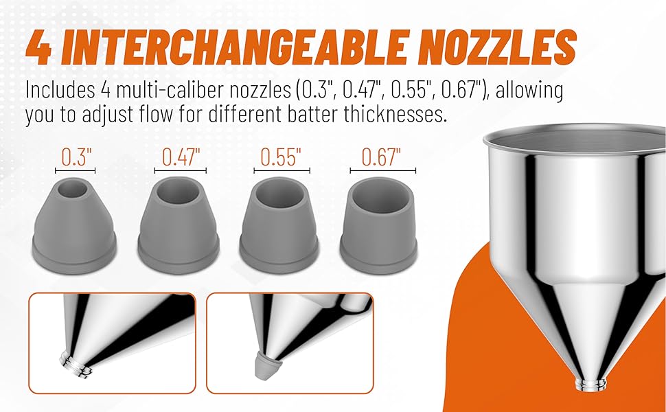 piston funnel stainless steel