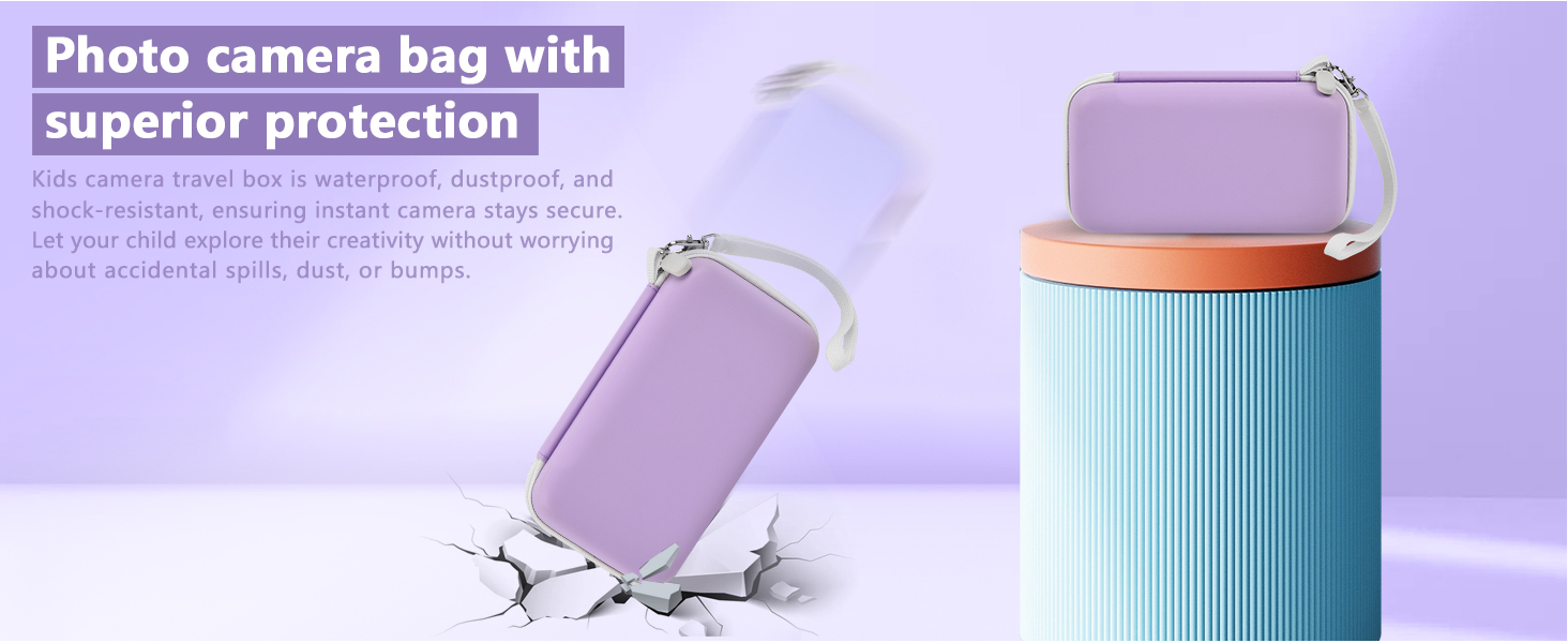 Pink camera travel box