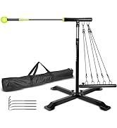 Hikeen Baseball Softball Swing Trainer, Baseball Training Equipment, Includes 5 Elasticity Bands ...