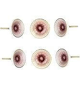 SPN-FOR1 Set of 6 Marrakesh Knob (Ceramic with 24 K Gold) Decorative Round Knobs for Home Kit...