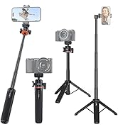 UURIG 22" Mini Extendable Phone Tripod 360° Ball Head Camera Tripod 4 Levels Adjustment with Cold...