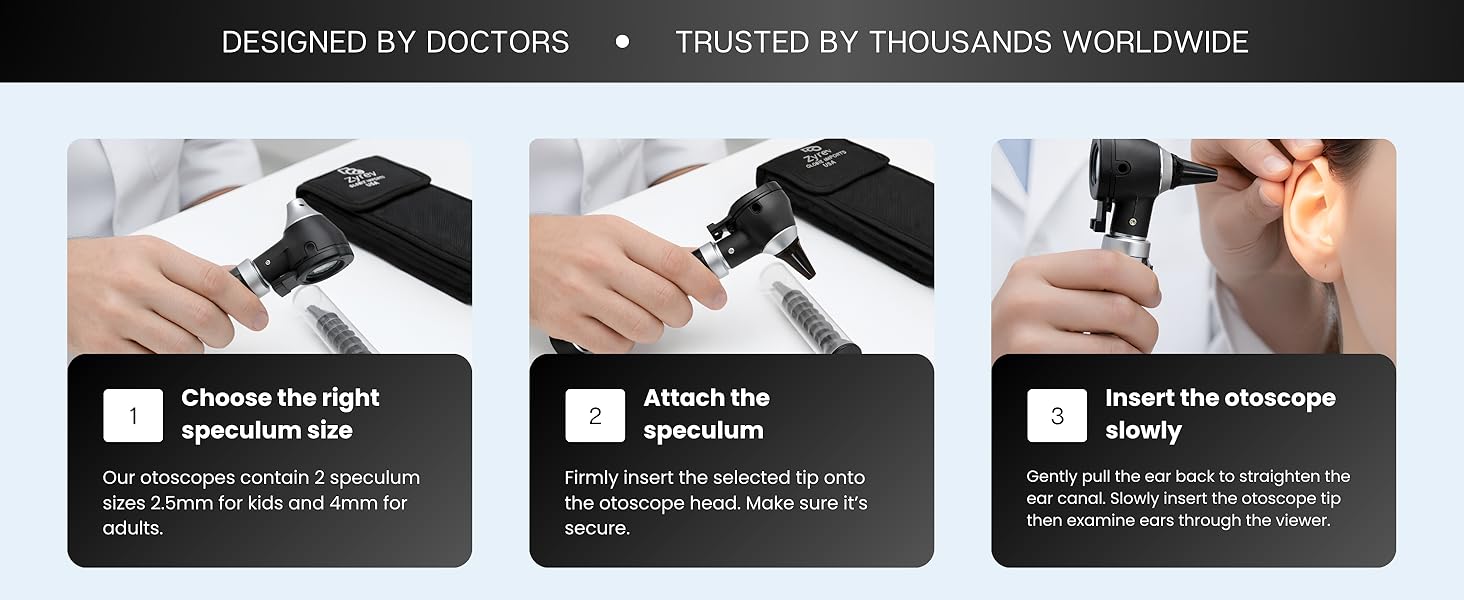 Mini Otoscope/ Ear Scope with Light