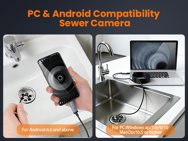 PC &amp; Android Compatibility Sewer Camera
