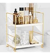 FSyueyun 2-Tier Bathroom Counter Organizer, Tool-Less Vanity Organizer for Skincare, Premium Plas...