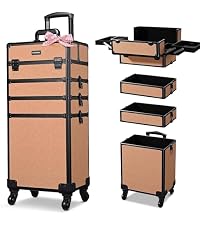 BYOOTIQUE Rolling Makeup Case Cosmetology case on wheels Makeup Artist Nail