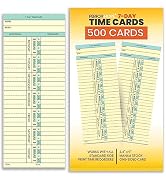 500 TIME Cards 3.43" X 9" X 0.012" 1 Side Print in Corrugated Box