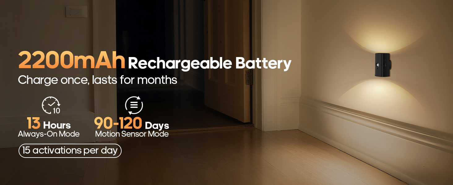 long-lasting rechargeable night light