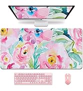 Anyshock Floral Desk Mat, Extra Large Mouse Pad Gaming, XXL Computer Mousepad with Non Slip Base,...