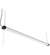 DYMOND 4 FT 40W LED Shop Light Fixture with Inline Switch, Hanging or Flush Mount, Adjustable Lig...