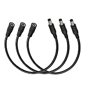 GGIPOWY 5.5mm x 2.5mm 12V DC Power Cable 3-Pack,DC5525 Male to Female Extension Cable 18AWG for C...